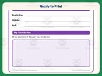 Reading Response Journal Worksheet – 1st Grade Summarizing Practice preview 7