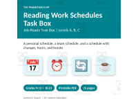 Reading Work Schedules Task Box: Job Skills Functional Reading preview