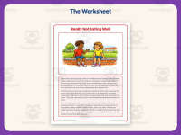 Really Not Eating Well Reading Comprehension Worksheet – 3rd Grade preview 2