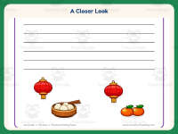 Red Chinese New Year Writing Paper – 1st Grade Themed Writing Paper preview 3