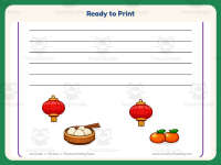 Red Chinese New Year Writing Paper – 1st Grade Themed Writing Paper preview 7