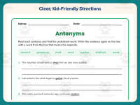 Replacing Antonym Worksheet – 4th Grade Antonyms & Opposites Practice preview 4