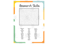 Research Skills Word Search and Word Scramble Worksheets preview