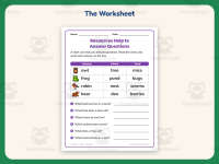 Resources Help to Answer Questions Worksheet – 1st Grade Prompts preview 2