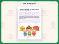 Retelling the Story The Three Little Pigs Worksheet – 1st Grade preview 2
