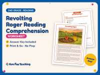 Revolting Roger Reading Comprehension Worksheet – 2nd Grade Practice preview
