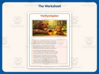Rhyming Bear Reading Comprehension Worksheet – 2nd Grade Animals preview 2