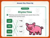 Rhyming Words Pairs Worksheet – Kindergarten Grammar Practice preview 7