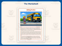 Riding the Bus Reading Comprehension Worksheet – 2nd Grade Practice preview 2