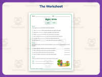 Right, Write Homophones Worksheet – 3rd Grade Grammar Practice preview 2