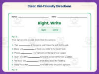 Right, Write Homophones Worksheet – 3rd Grade Grammar Practice preview 4