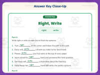Right, Write Homophones Worksheet – 3rd Grade Grammar Practice preview 7