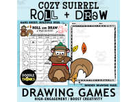 Roll and Draw Winter Fun - A Cozy Squirrel Game Sheet preview