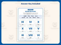 Roman Numeral Names Worksheet – 2nd Grade Roman Numerals Practice preview 3