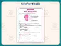 Rules of Design for Art Worksheet – 4th Grade Specials Practice preview 3