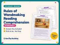 Rules of Wandmaking Reading Comprehension Worksheet – 4th Grade preview