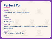Running Health and Fitness Reading Comprehension Worksheet – 3rd Grade preview 6