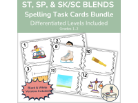 S Blends Spelling Task Cards Bundle | Beginning and Ending Blends preview