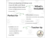 S Blends Spelling Task Cards Bundle | Beginning and Ending Blends preview 3