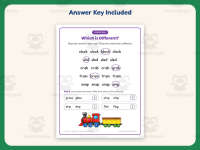 Same Different Blend Words Worksheet – 1st-3rd Grade Practice preview 3
