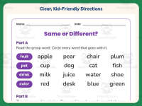 Same Different Categories Worksheet – 1st Grade Compare and Contrast preview 4