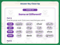 Same Different Categories Worksheet – 1st Grade Compare and Contrast preview 7