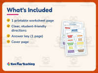 Same Number Picture Representations Worksheet – Kindergarten Counting preview 5