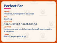 Same Number Picture Representations Worksheet – Kindergarten Counting preview 6