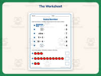 Same Number Worksheet – 1st Grade Counting Practice + Answer Key preview 2