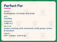 Same Number Worksheet – 1st Grade Counting Practice + Answer Key preview 6