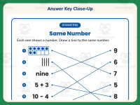 Same Number Worksheet – 1st Grade Counting Practice + Answer Key preview 7