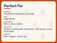 Say Please Primer Sight Words Reading Worksheet – Kindergarten Grammar preview 6
