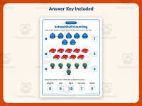 School Stuff Counting Worksheet – Kindergarten Math Practice preview 3
