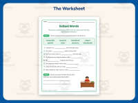 School Words Fill in the Blank Worksheet – 2nd Grade Back to School preview 2