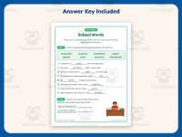 School Words Fill in the Blank Worksheet – 2nd Grade Back to School preview 3
