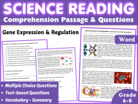 Science Reading Comprehension Passage: Gene Expression (Word) preview
