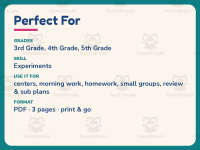 Scientific Observation Worksheet – 4th Grade Experiments Practice preview 6