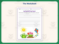 Seasons Worksheet: Spring Writing Paper – 1st Grade Practice preview 2