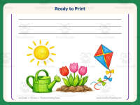 Seasons Worksheet: Spring Writing Paper – 1st Grade Practice preview 7