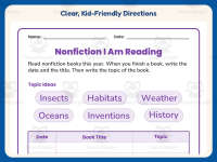 Second Grade Nonfiction I am Reading Worksheet – 2nd Grade Genres preview 4