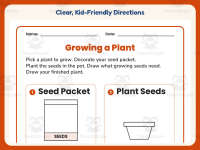 Seeds Draw and Write Worksheet – Kindergarten Life Cycle & Plants preview 4