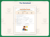 Seeds Plants Fill in the Blanks Worksheet – 1st Grade Life Cycle preview 2