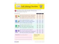 COPS Writing Checklist - Student Self-Editing Cards preview