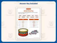 Senses Hearing Worksheet – 2nd Grade Anatomy Practice + Answer Key preview 3