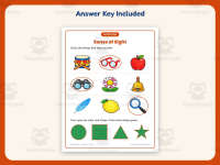 Senses Sight Worksheet – Kindergarten Anatomy Practice + Answer Key preview 3