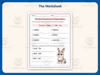 Separating Double Consonants Worksheet – 2nd Grade Syllables Practice preview 2