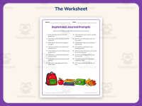 September Daily Journal Prompts Worksheet – 3rd Grade Journals preview 2
