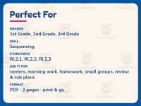 Sequencing Graphic Organizer – 2nd Grade Life Cycle Practice preview 6