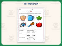 SH Picture Circle Worksheet – 1st Grade Consonants & Digraphs Practice preview 2