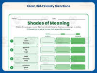Shades of Meaning Worksheet – 2nd Grade Synonyms Practice + Answer Key preview 4